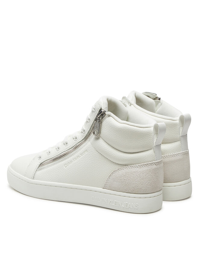 Calvin Klein Jeans Sneakers Calvin Klein Jeans Classic Cupsole Zip Mid In YM0YM01156 Alb