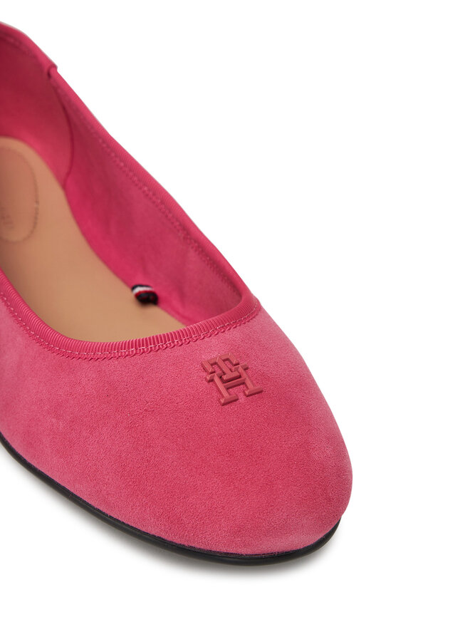 Tommy Hilfiger Baleriny Tommy Hilfiger Th Hardware Suede Ballerina FW0FW08655 Różowy