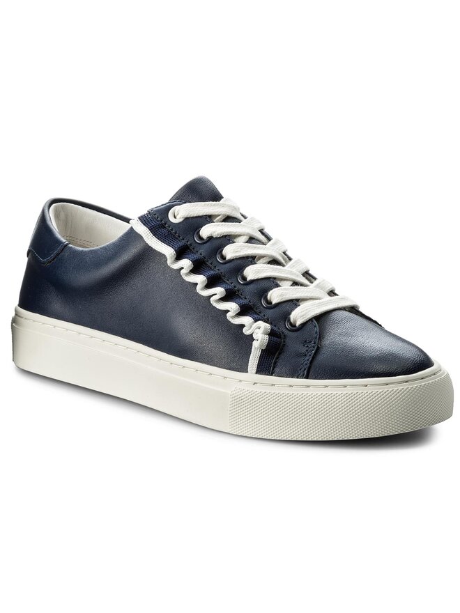 Tory burch ruffle sneaker navy cheap