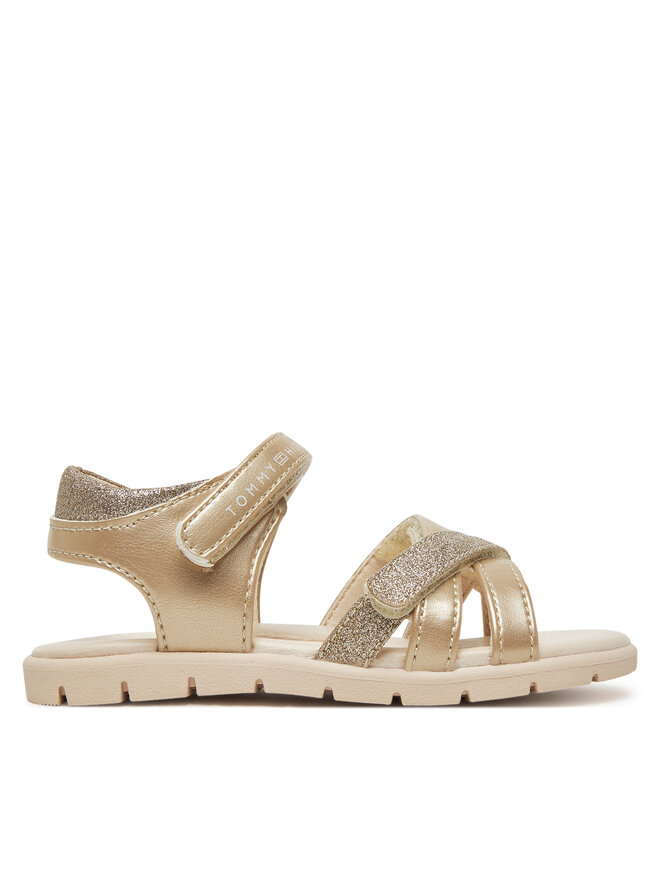 Tommy Hilfiger Sandały Tommy Hilfiger T1A2-33771-1381 S Złoty