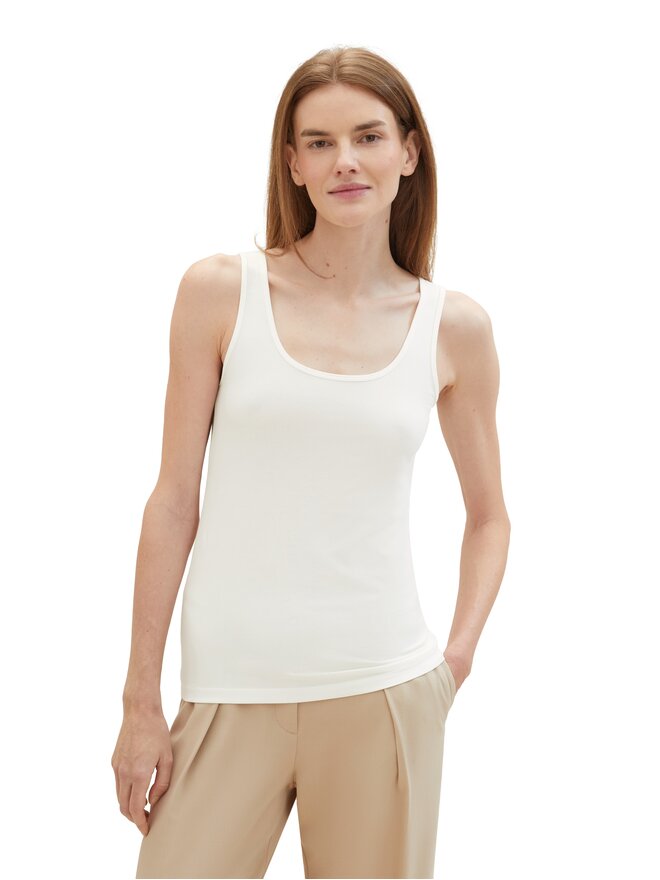 Tom Tailor Tom Tailor Τοπ 1040552 Λευκό Regular Fit