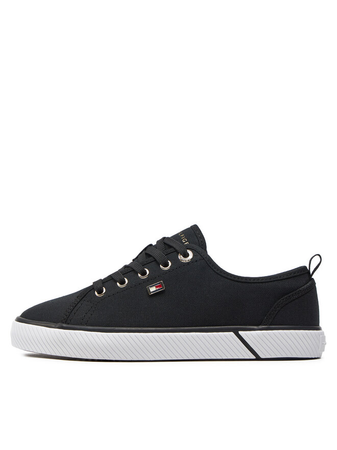 Tommy Hilfiger Tenisky Tommy Hilfiger Vulc Canvas Sneaker FW0FW08063 Černá