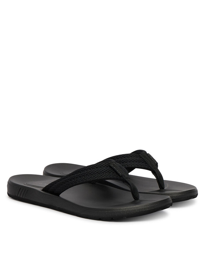 Tommy Hilfiger Zehentrenner Tommy Hilfiger Molded Padded Hilfiger B Sandal FM0FM05901 Schwarz