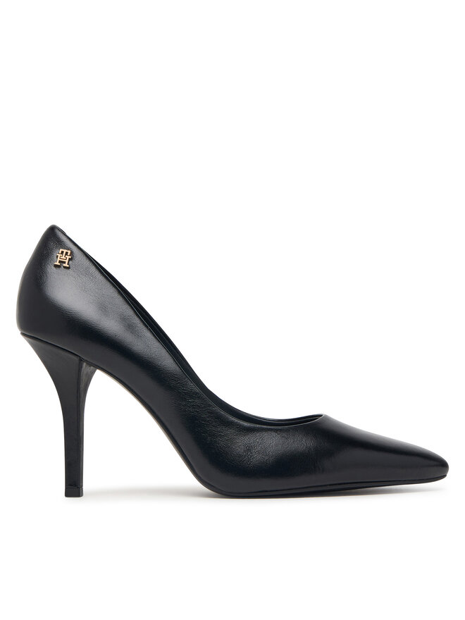 Tommy Hilfiger High Heels Tommy Hilfiger High Heel Court Leather Shoe FW0FW09527 Schwarz