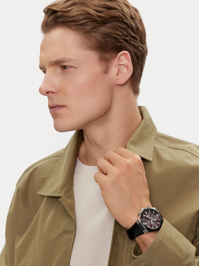 Casio Zegarek Casio Edifice Solar Powered Chronograph EFS-S630BL-5AVUEF Czarny