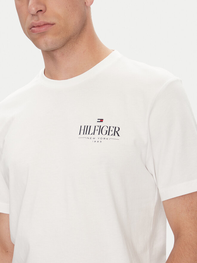 Tommy Hilfiger Tommy Hilfiger T-Shirt Stack MW0MW39355 Λευκό Regular Fit