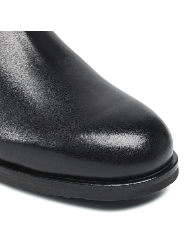 Tommy Hilfiger Stiefeletten Tommy Hilfiger Th Hardware On Belt Flat Boot FW0FW05967 Schwarz