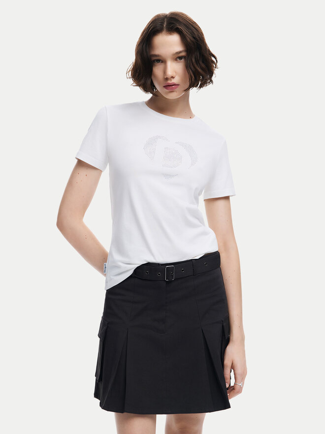 Desigual Desigual Camiseta Daisy 24WWTK01 Blanco Slim Fit