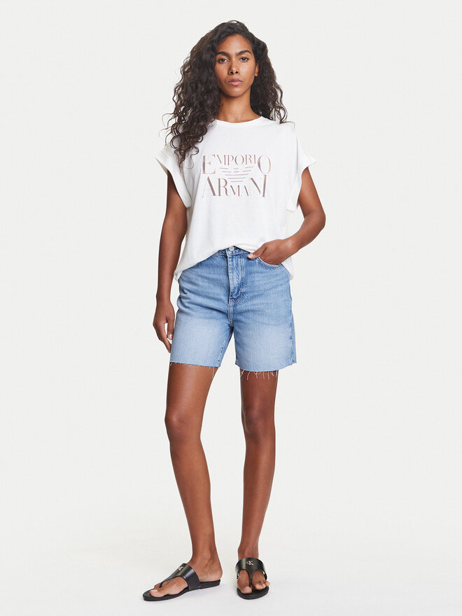 Emporio Armani Emporio Armani T-Shirt EW000616 AF12187 U1131 Weiß Loose Fit