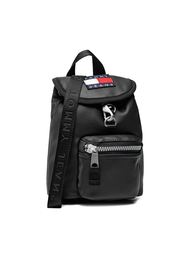 Tommy Jeans Handtasche Tommy Jeans Tjw Heritage Backpack Crossover AW0AW10900 Schwarz