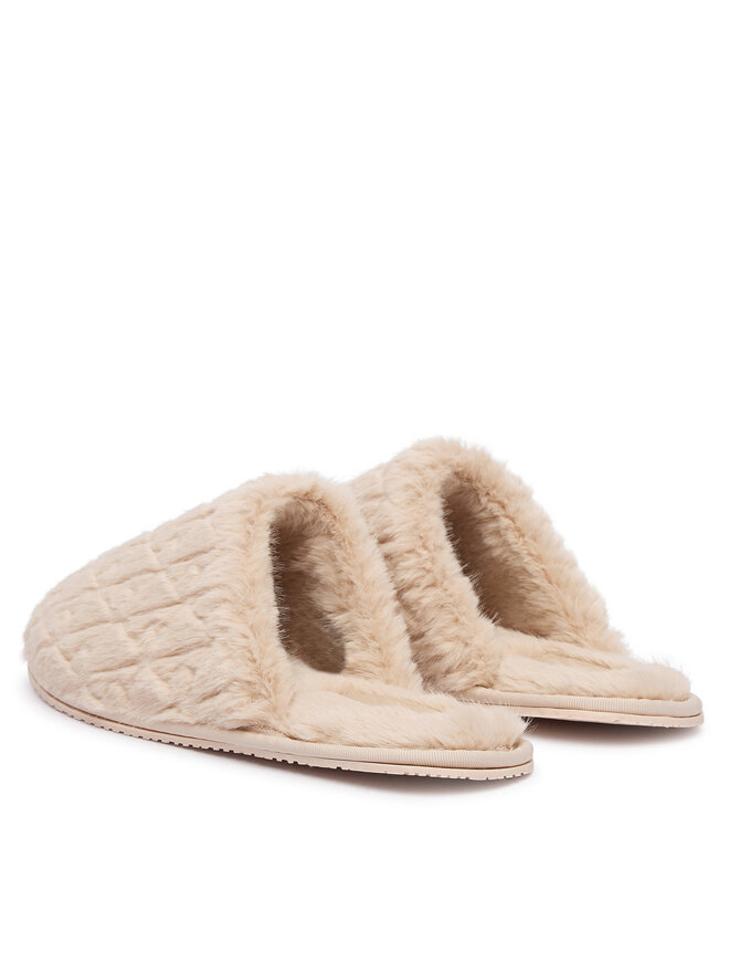 Calvin Klein Hausschuhe Calvin Klein Home Slipper Fur Aop HW0HW03218 Beige