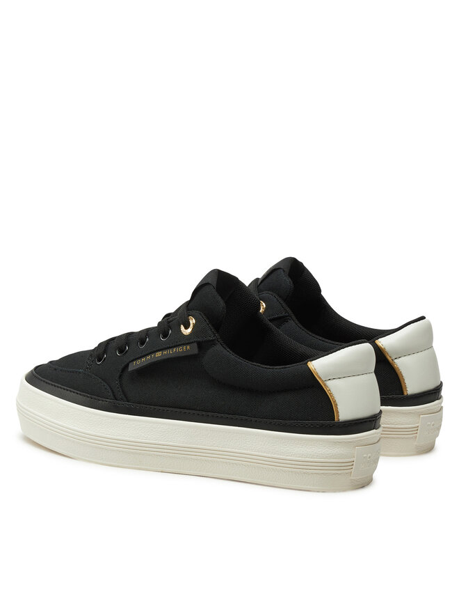 Tommy Hilfiger Sneakers Tommy Hilfiger Essential Vulc Textile Sneaker FW0FW08323 Schwarz