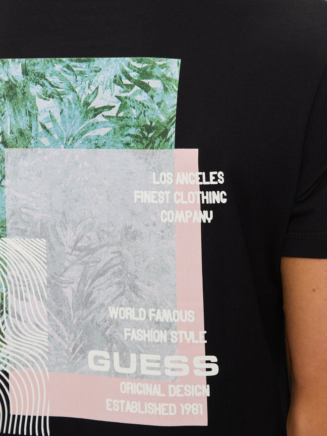 Guess Guess T-Shirt M4YI03 I3Z14 Μαύρο Regular Fit