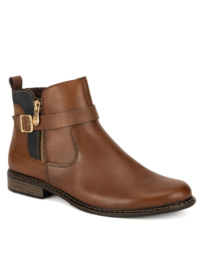 Rieker Polokozačky Rieker Z4959-22 Hnědá