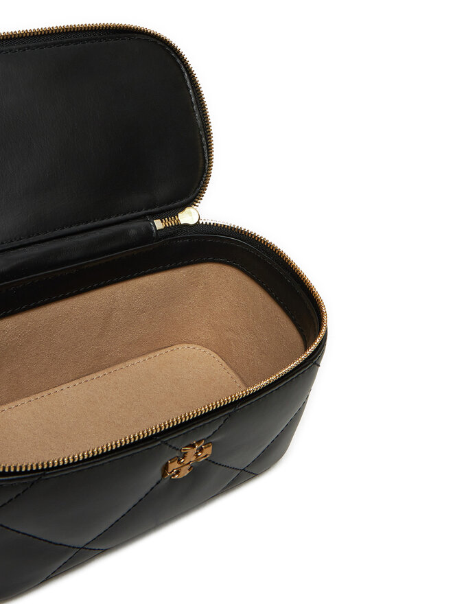 Tory Burch Τσάντα Tory Burch Kira Charm Diamond Quilt Vanity Case 162148 Μαύρο