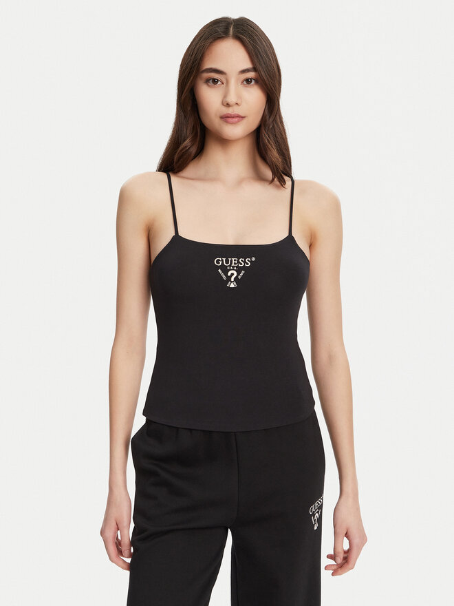 Guess Guess Τοπ V5RP08 KCOA2 Μαύρο Regular Fit