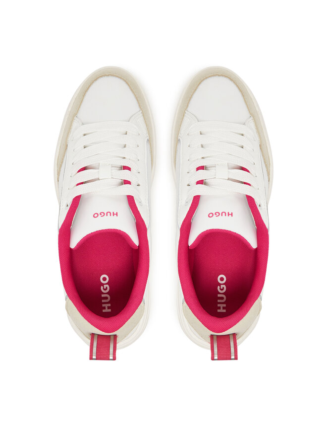 HUGO Sneakersy HUGO Lyssa Tenn 50536343 Biela