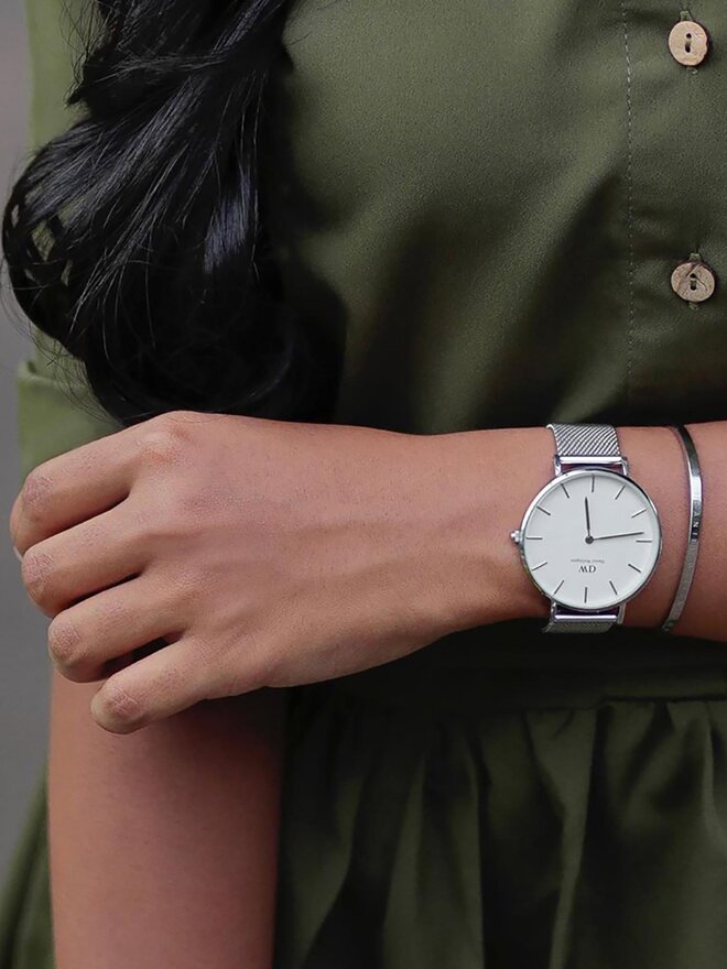 Daniel Wellington Hodinky Daniel Wellington Petite DW00100306 Stříbrná