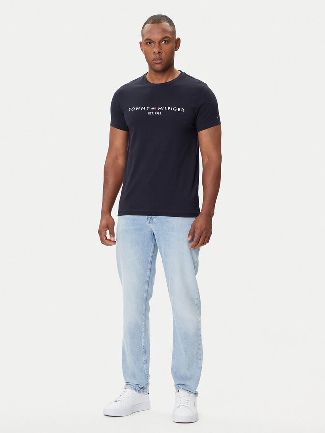 Tommy Hilfiger Tommy Hilfiger T-Shirt Core Logo Tee MW0MW11465 Dunkelblau Slim Fit