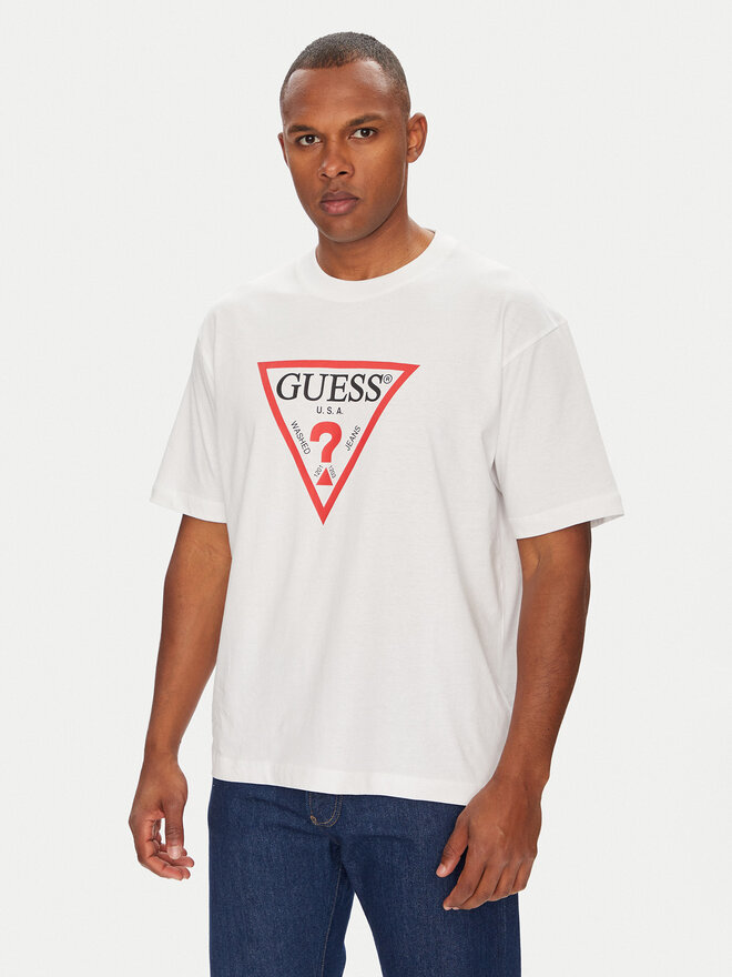 Guess Jeans Guess Jeans T-Shirt M4YI45 K8FQ4 Λευκό Oversize