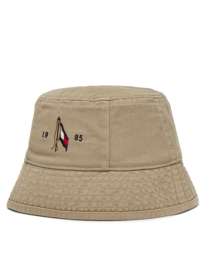 Tommy Hilfiger Klobouk Tommy Hilfiger Seasonal Flag Bucket AM0AM13384 Béžová