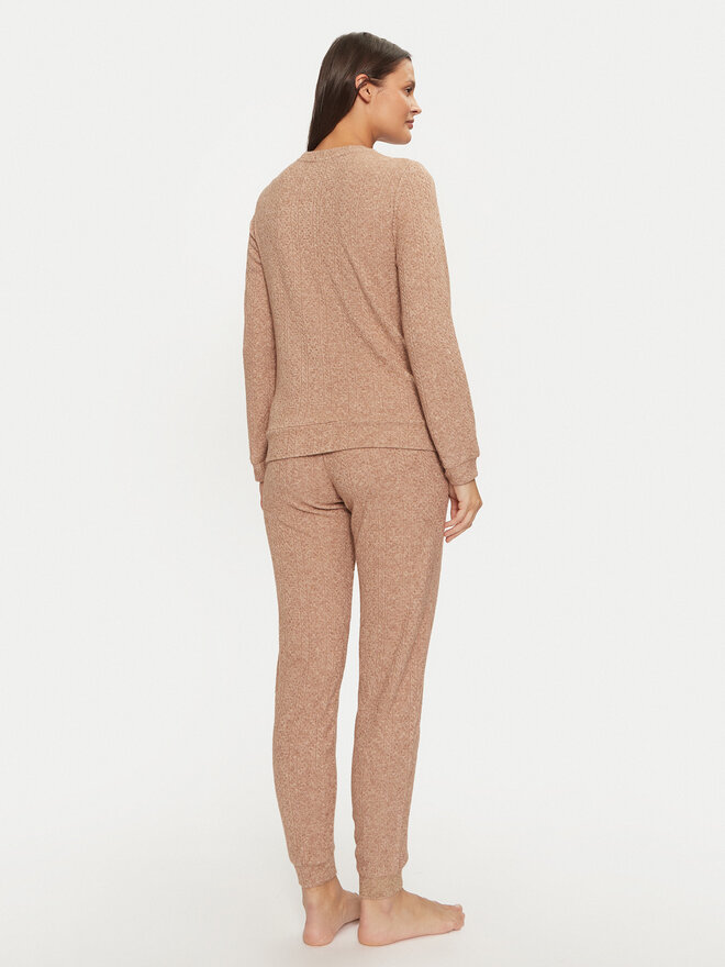 Selmark Selmark Pijama P8673 Beis Regular Fit