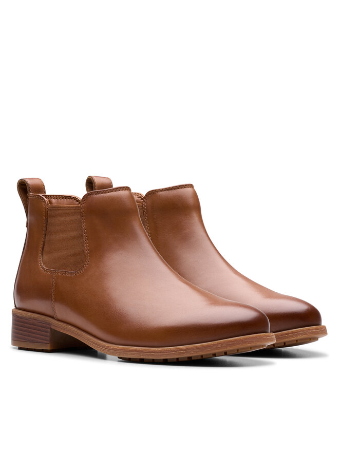 Clarks Členková obuv s elastickým prvkom Clarks Havisham Top 26178718 Hnedá