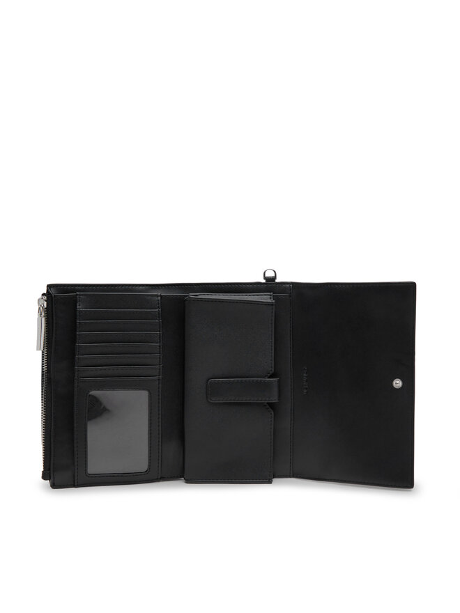 Calvin Klein Veľká dámska peňaženka Calvin Klein Ck Must Xl Trifold W/Wristel_Mn K60K612940 Čierna