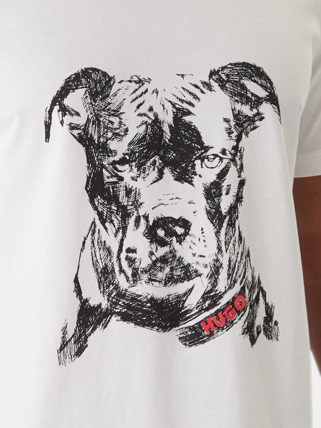 HUGO HUGO Футболка Dubrox 50553779 Білий Regular Fit