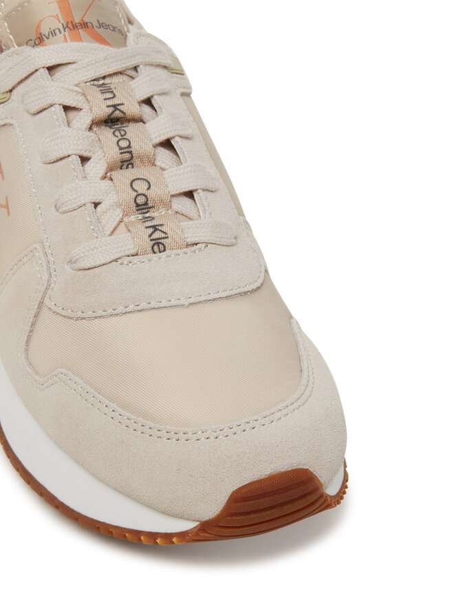 Calvin Klein Jeans Sneakers Calvin Klein Jeans Runner Sock Laceup Ny-Lth Wn YW0YW00840 Beige