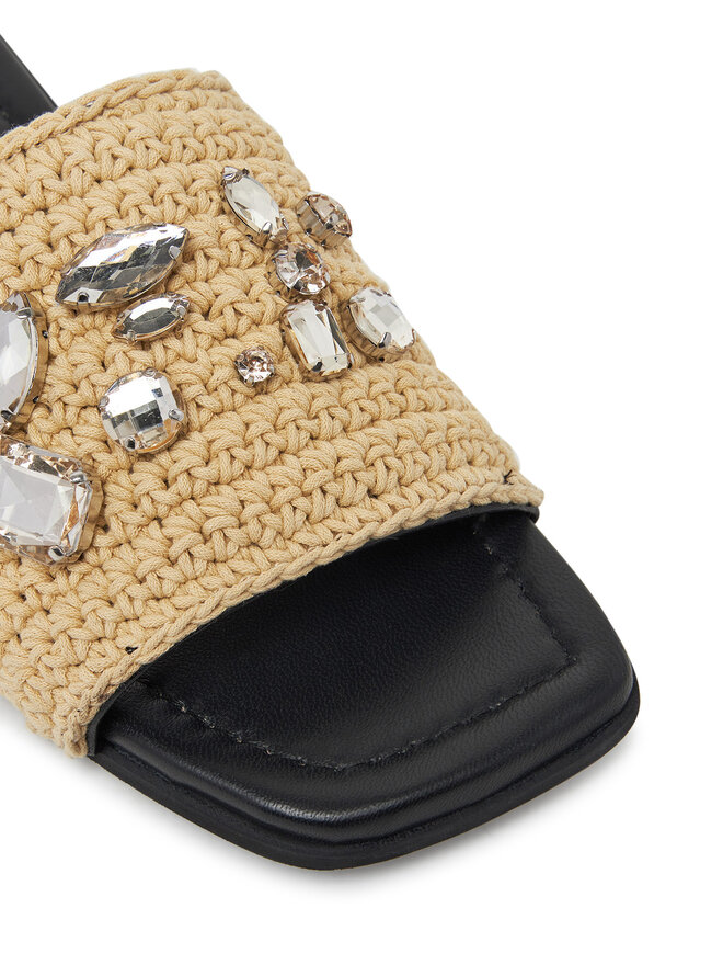 Inuikii Šľapky Inuikii Woven Strap Stones 70104-367 705 Béžová
