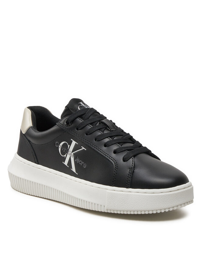 Calvin Klein Jeans Сникърси Calvin Klein Jeans Chunky Cupsole Laceup Lth Ml Mtl YW0YW01476 Черен