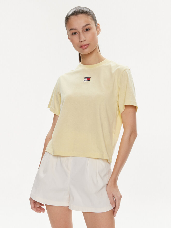 Tommy Jeans Tommy Jeans Футболка Badge DW0DW17391 Жовтий Boxy Fit