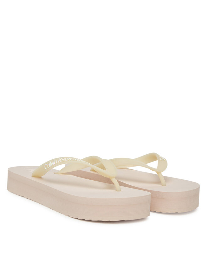 Calvin Klein Jeans Σαγιονάρες Calvin Klein Jeans Beach Sandal Flatform Tpu YW0YW01830 Μπεζ