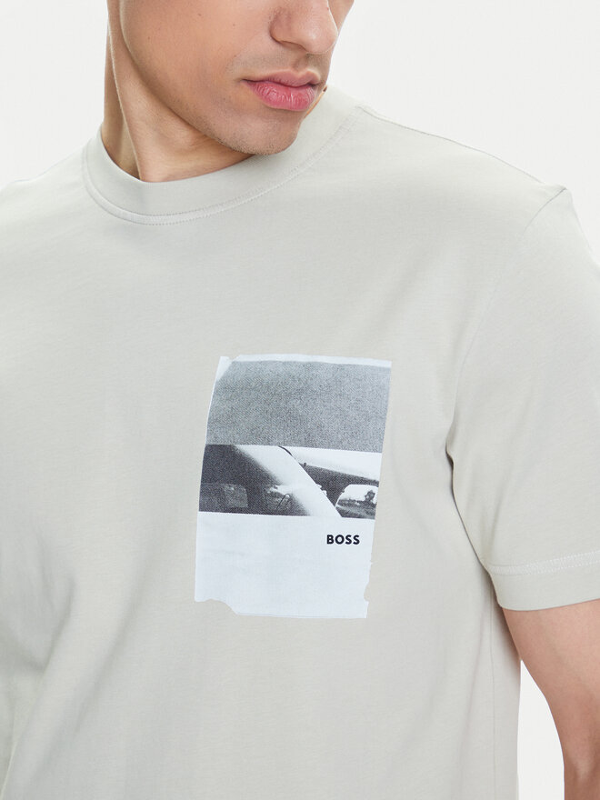 BOSS BOSS Camiseta Te_Container 50546920 Beis Regular Fit