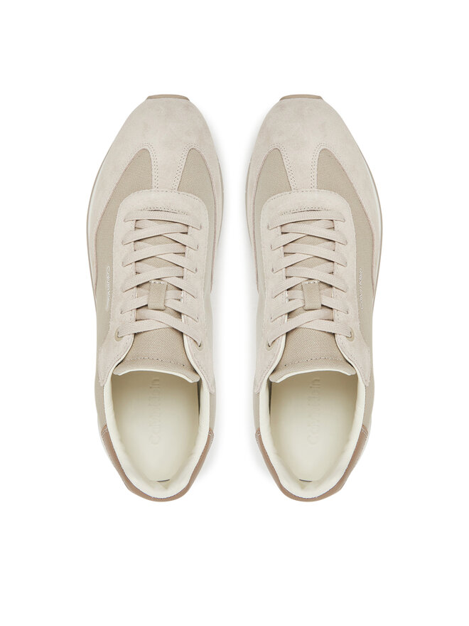 Calvin Klein Sneakersy Calvin Klein Low Prof Runn Laceup Cv Mix HM0HM01723 Beżowy