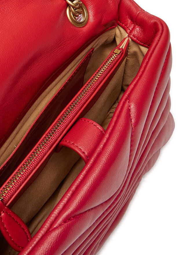 PINKO Handtasche PINKO Love Puff Mini Cl AI 24-25 PLTT 100039 A1EX Rot