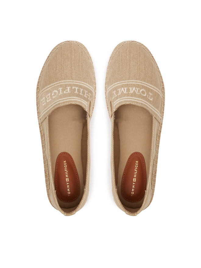 Tommy Hilfiger Espadryle Tommy Hilfiger Denim Platform Espadrille FW0FW08543 Beżowy