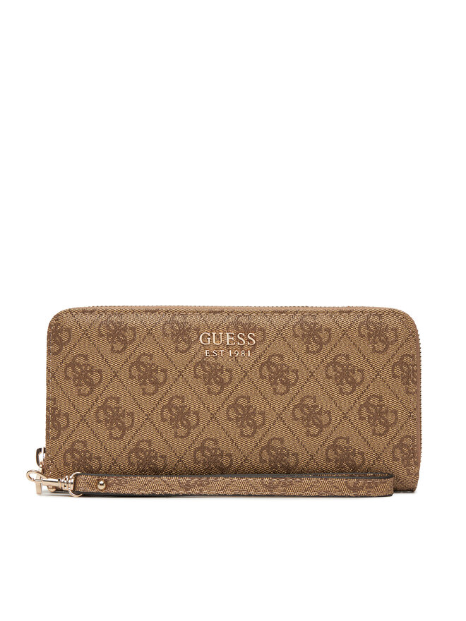 Guess Veľká dámska peňaženka Guess Brenton Slg SWLG96 48146 Hnedá