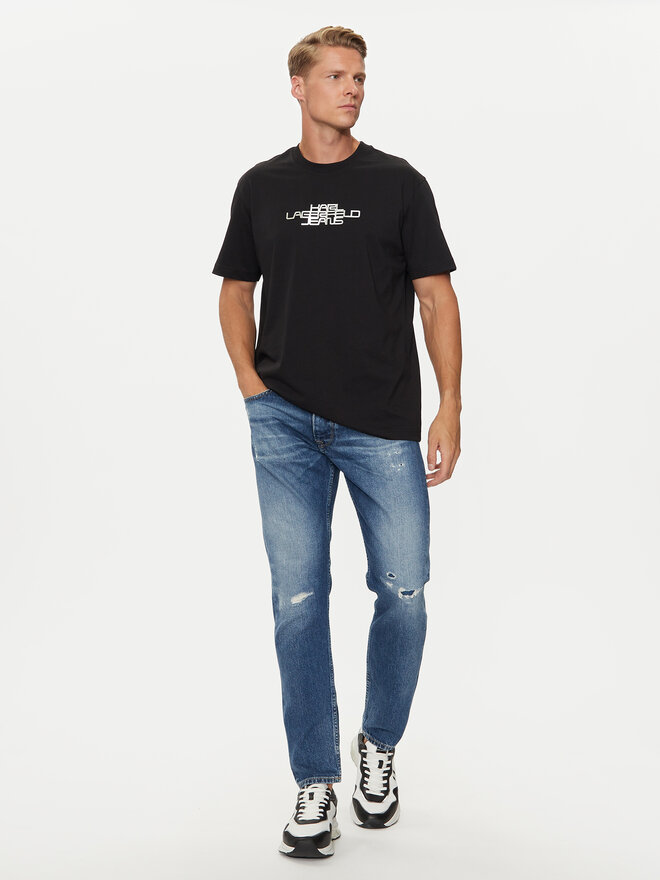 Karl Lagerfeld Jeans Karl Lagerfeld Jeans T-Shirt 246D1700 Μαύρο Regular Fit
