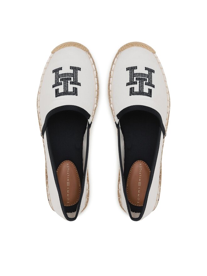 Tommy Hilfiger Espadrilles Tommy Hilfiger Th Embroiderred Espadrille FW0FW07101 Écru
