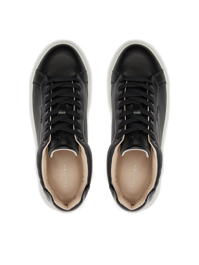 Calvin Klein Sneakersy Calvin Klein Cupsole Lace Up W/Ml Lth HW0HW02119 Čierna