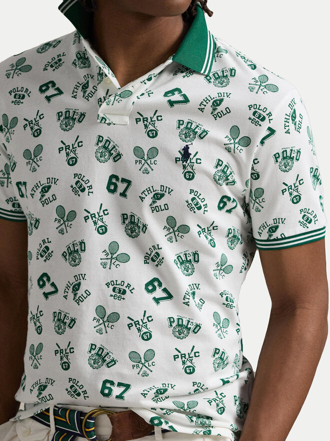 Polo Ralph Lauren Polo Ralph Lauren Поло 710963484001 Білий Custom Slim Fit