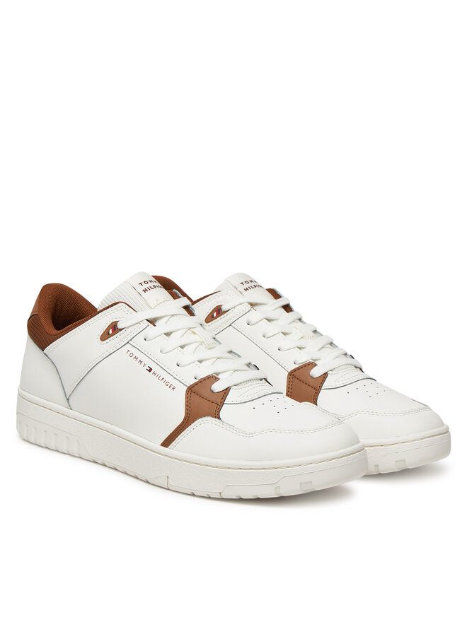 Tommy Hilfiger Sneakersy Tommy Hilfiger Basket Core Lite Lth Mix FM0FM05518 Écru