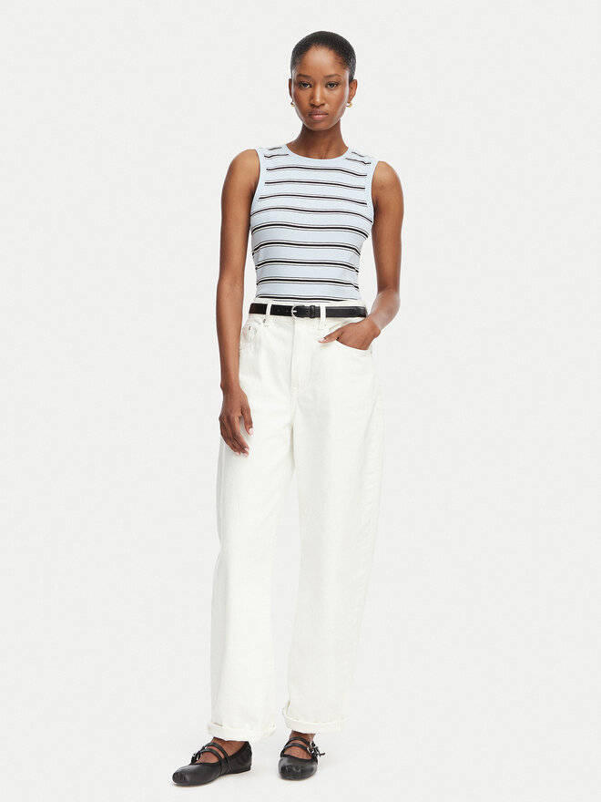 Tommy Hilfiger Tommy Hilfiger Top Multistripe WW0WW50025 Blau Slim Fit