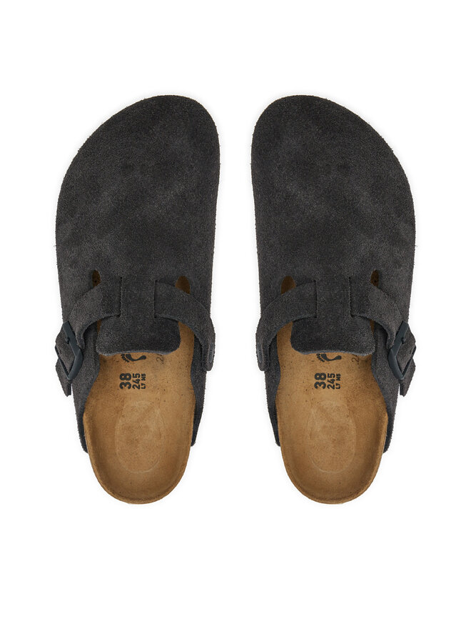 Birkenstock Шльопанці Birkenstock Boston zamsz 1028552 Сірий