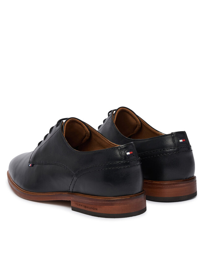 Tommy Hilfiger Halbschuhe Tommy Hilfiger Hilfiger Leather Dress Shoe FM0FM05777 Schwarz