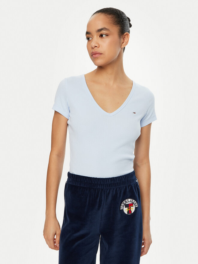 Tommy Jeans Tommy Jeans Camiseta Essential DW0DW17385 Celeste Slim Fit