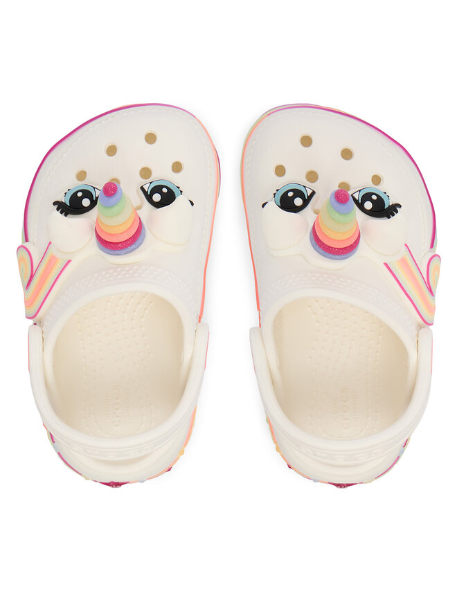 Crocs Шльопанці Crocs Toddler Crocs Iam Unicorn Lights Classic Clog 212508 Білий