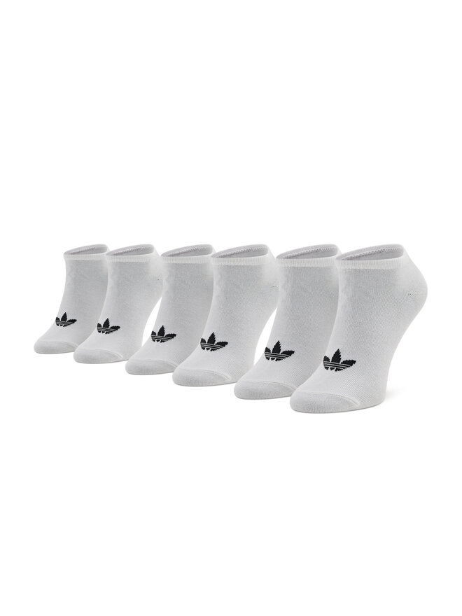 adidas Súprava 3 párov kotníkových ponožiek unisex adidas Trefoil Liner S20273 Biela